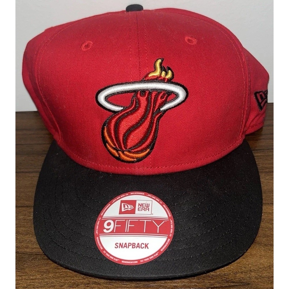 Miami Heat Hat Cap New Era 9Fifty Snapback Cotton Men NBA Red Black Green Brim